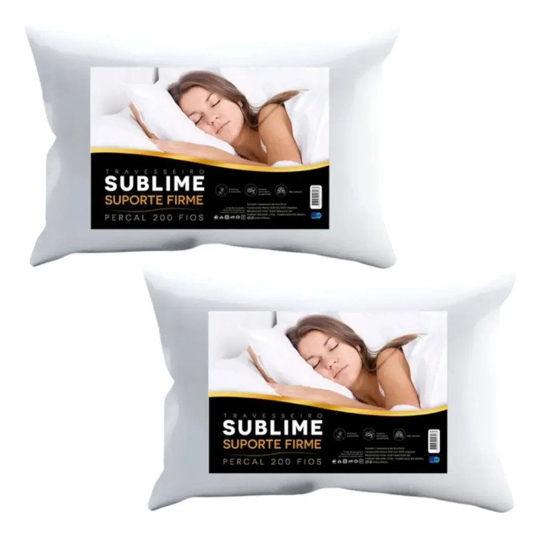 Kit 2 Travesseiros Sublime Firme 50x70 Fibram