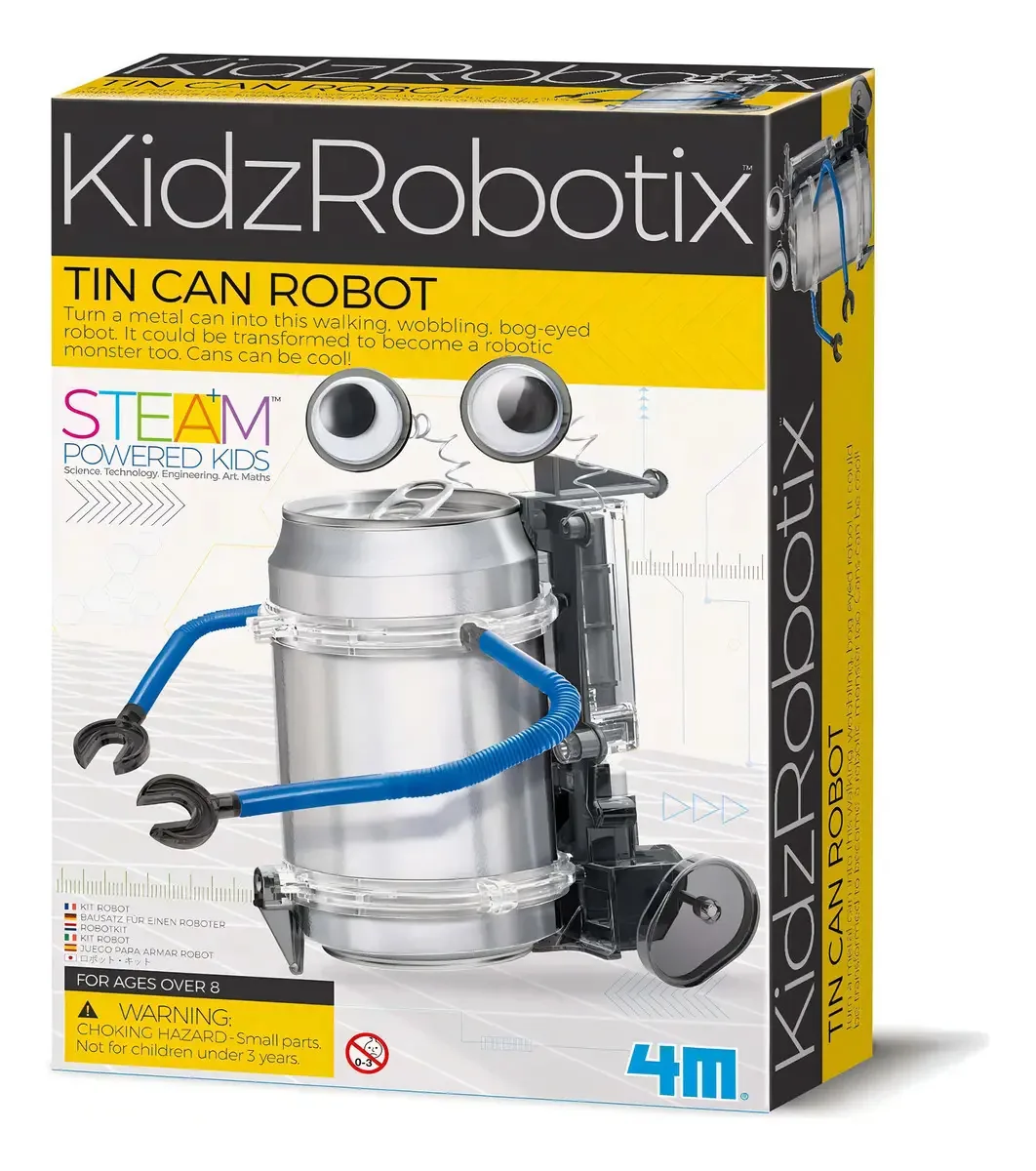 Robô Latinha - 4m - Brinquedo Educativo Cor Colorido