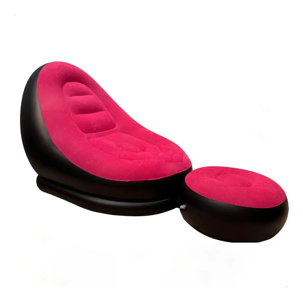Eps-134 Poltrona Com Puff Inflável Anatômica Confortável Portátil Cor Vermelho