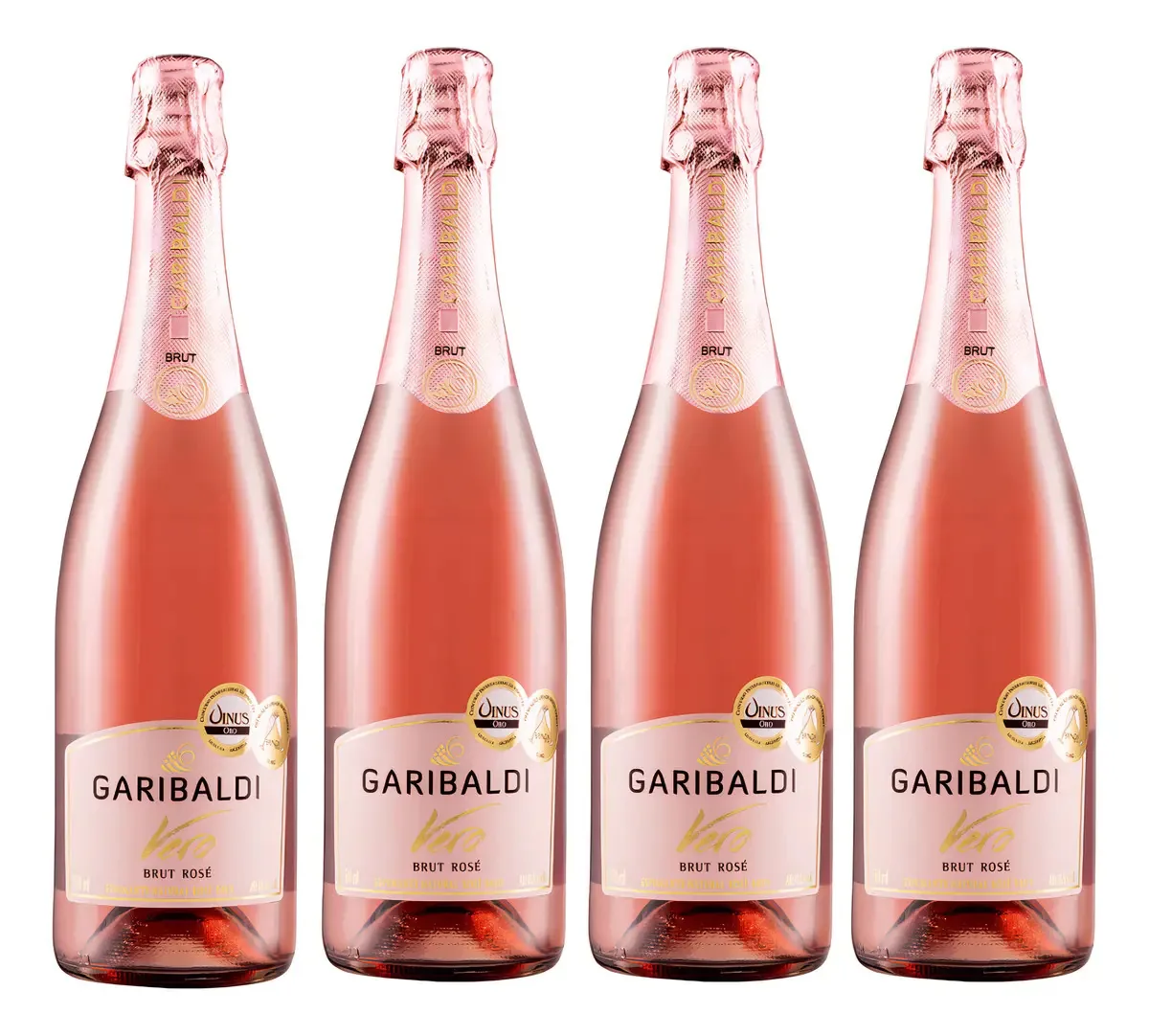 Pack de 4 Vinhos Espumantes Garibaldi Vero Brut Rosé, de 750 mL