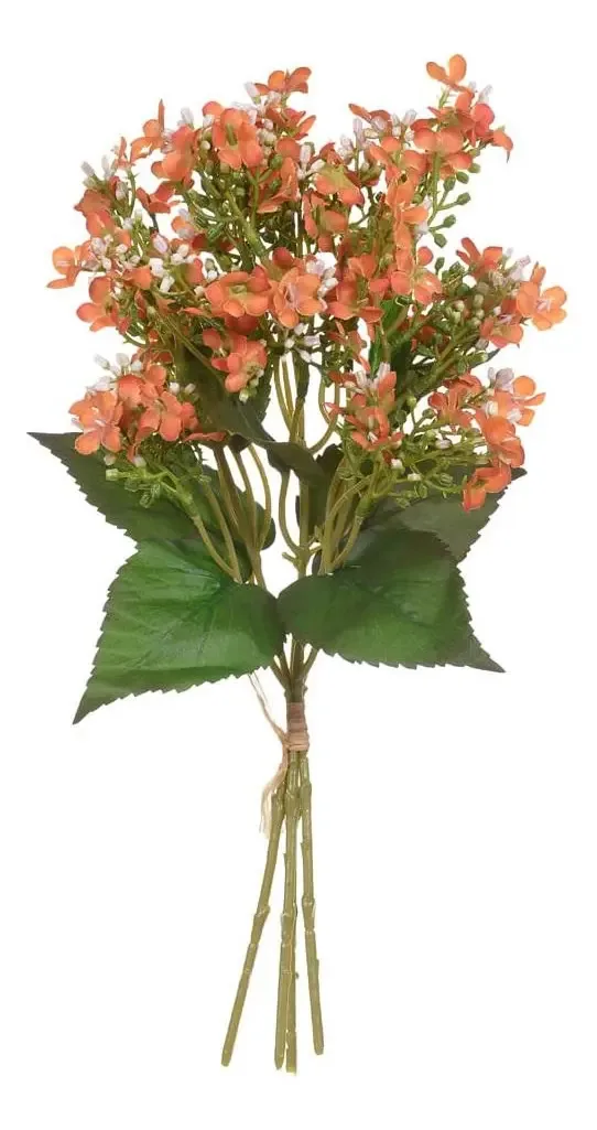 B.flor Do Campo Misto Ramalhete C/fita X4 Laranja Outono 32cm Florarte Vol. 28