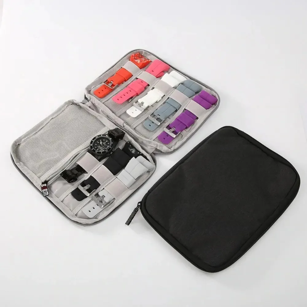 Estojo Organizador Para Pulseiras E Cabos Apple Watch Medio Cor Preto