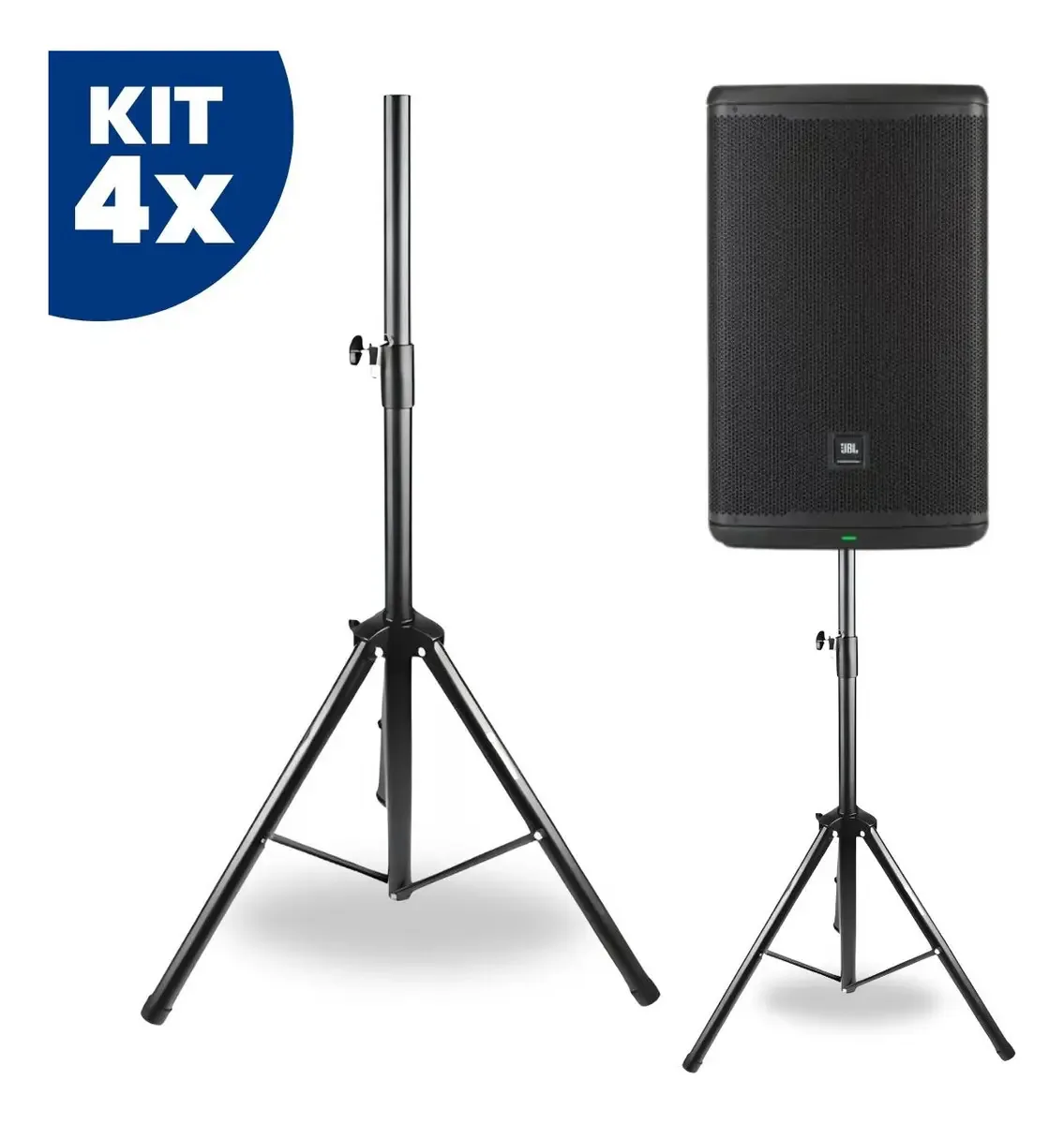 Kit 4 Suportes Pedestal Tripé para Caixa De Som Soundblue Ajustável