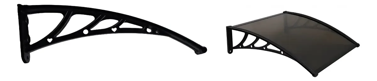 Suporte Mão Francesa Para Toldo Policarbonato 60cm Preto MHR