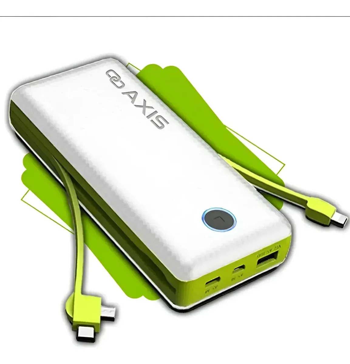 Carregador Power Bank 20.000 mAh Axis Rápido Branco