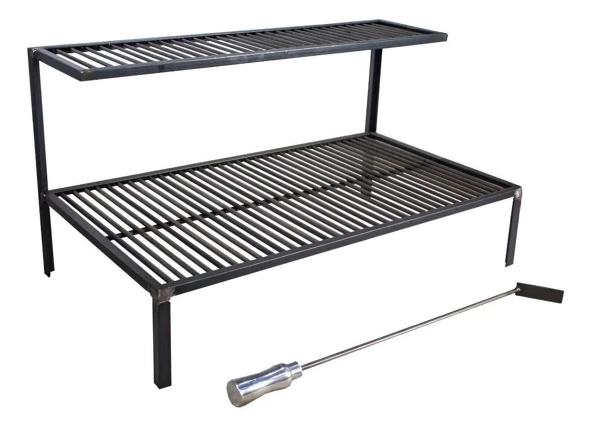 Grelha P/ Alvenaria Parrilla Uruguaia 75cm + Atiçador Fogo