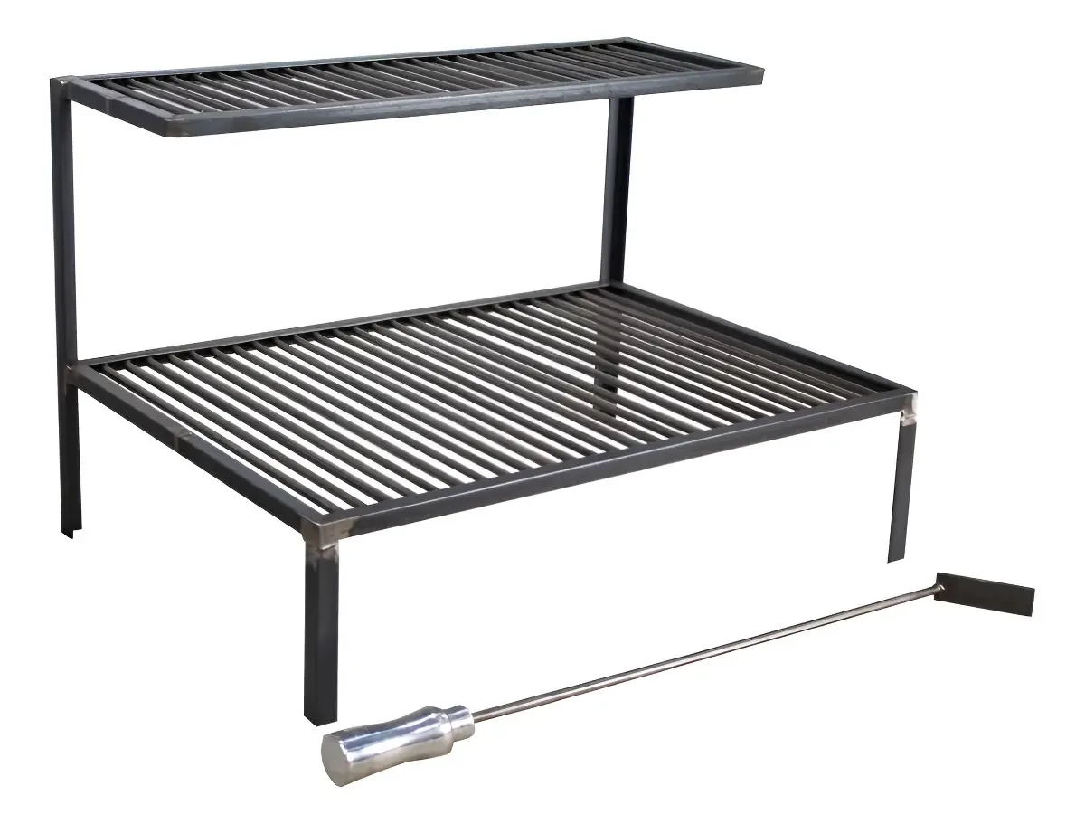 Grelha P/ Alvenaria Parrilla Uruguaia 60cm + Atiçador Fogo