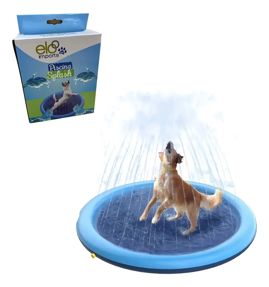 Tapete Piscina Chafariz Pets Agua Verão Inflável Resistente