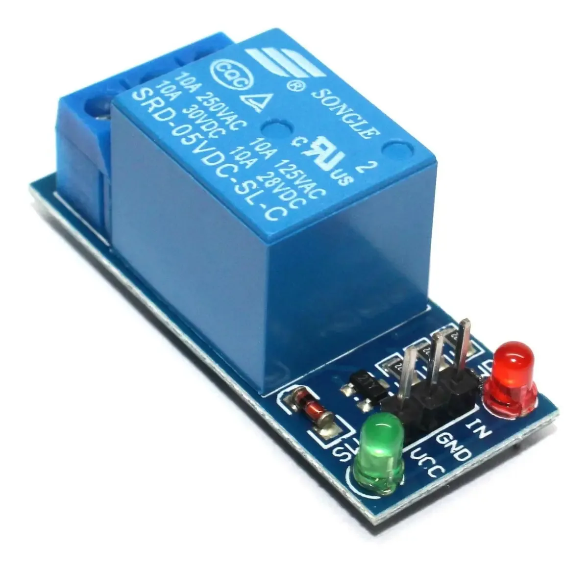 Módulo Relé 1 Canal 10A Songle Para Arduino Automação 5V 220V