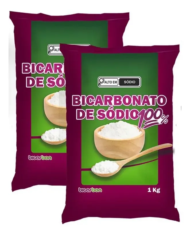 Kit 2x: Bicarbonato De Sódio Bicarbon 1kg