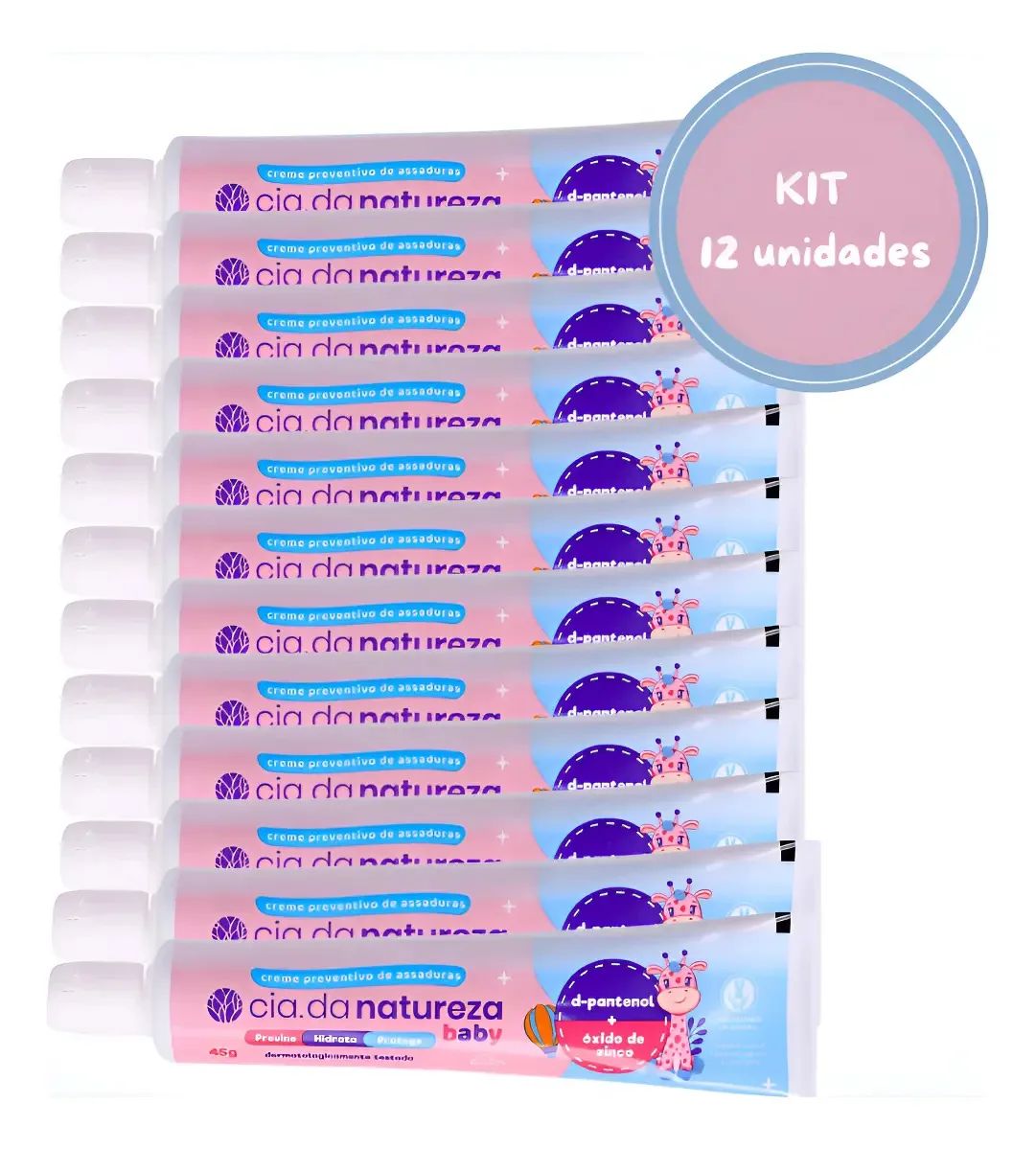 Kit C/12 Creme Pomada Assaduras Cia Da Natureza 45g