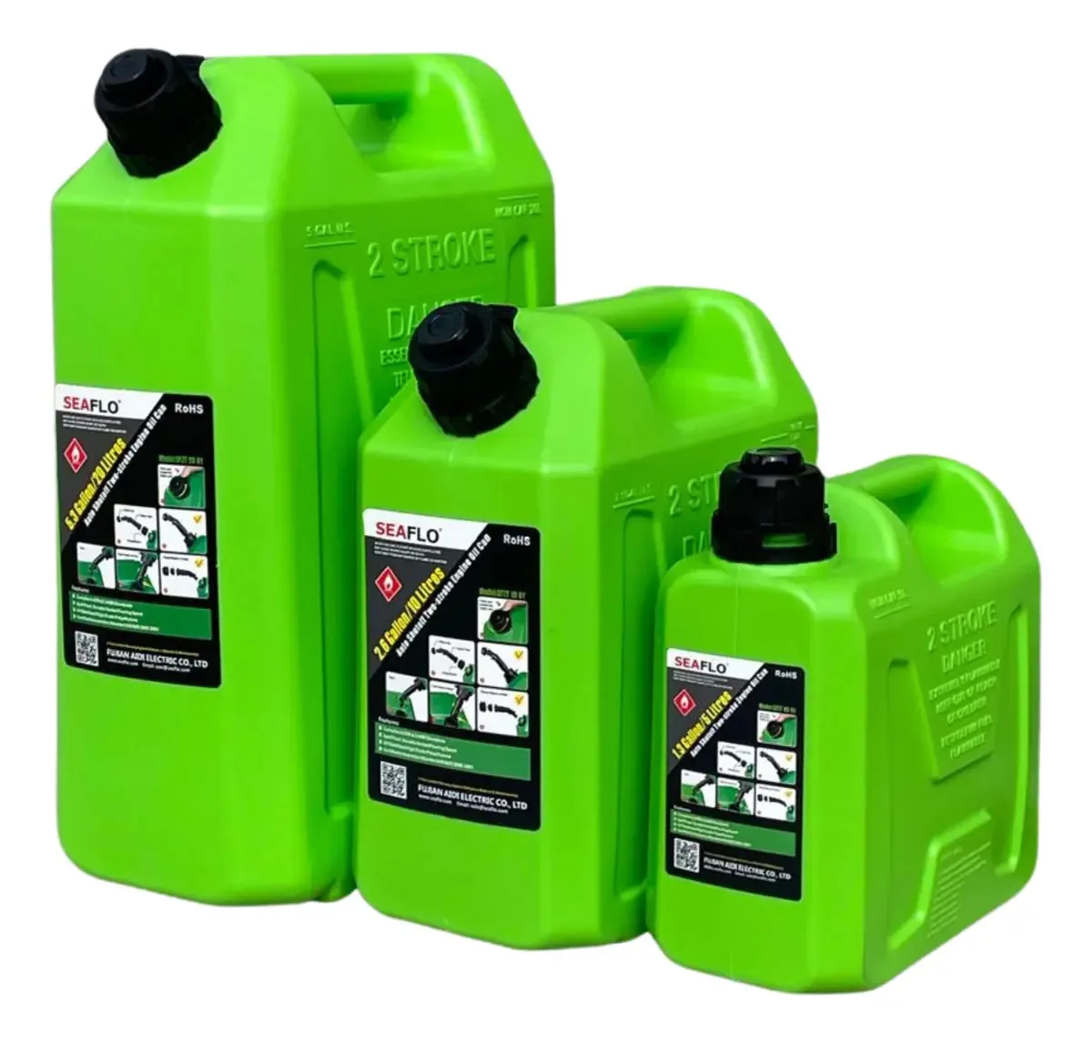 Kit Tanques De Etanol 5, 10 E 20 Litros Verdes
