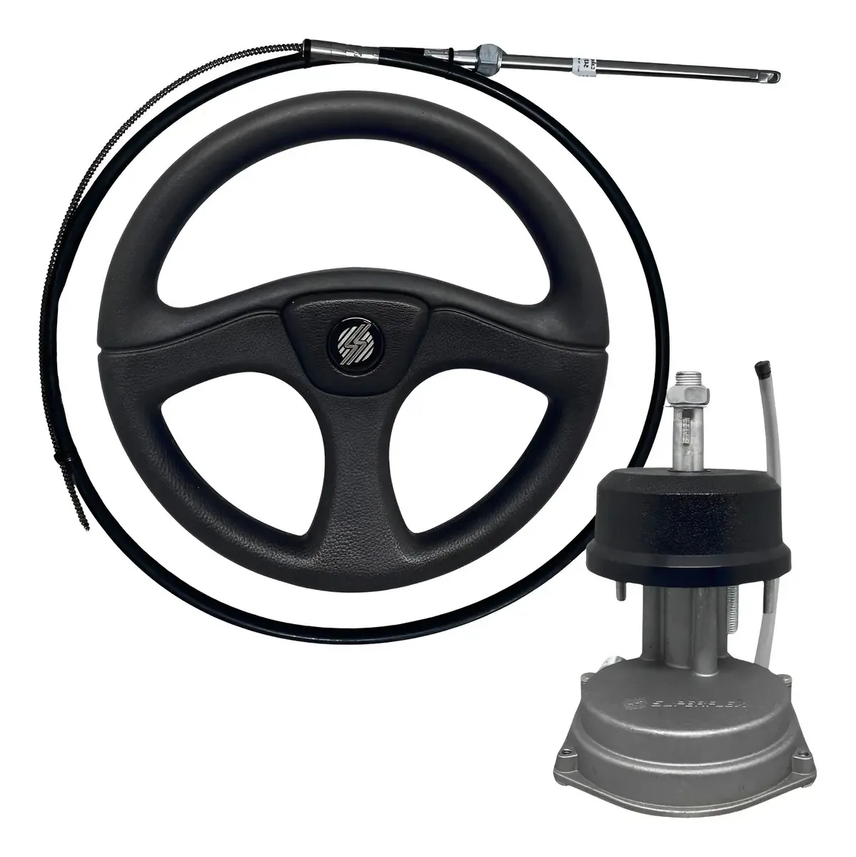 Kit Caixa Com Bezel - Volante E Cabo De Direção Haste 16 Pés