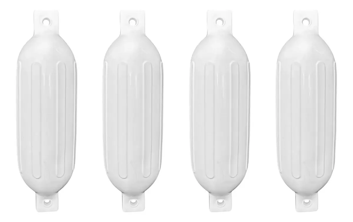 Defensa Inflável Náutica Ghs Náutica G3 Kit 4 Pçs PVC Branco 50x13,75cm