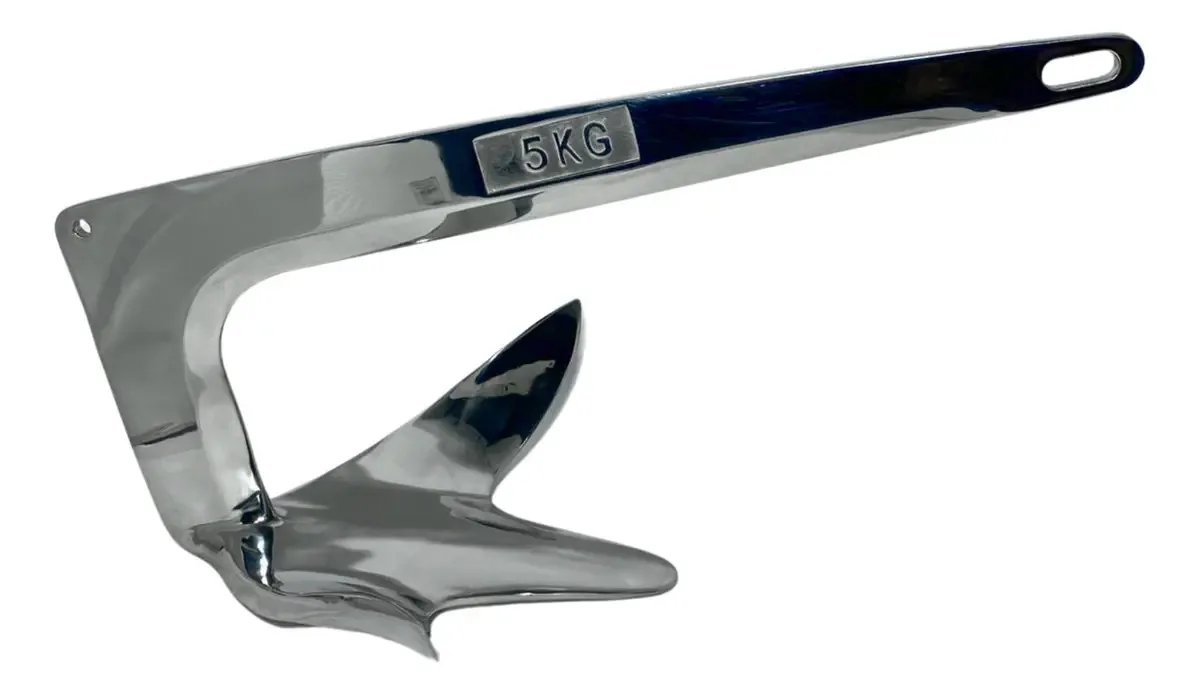 Âncora Bruce 5kg Em Aço Inoxidável Barcos Lanchas