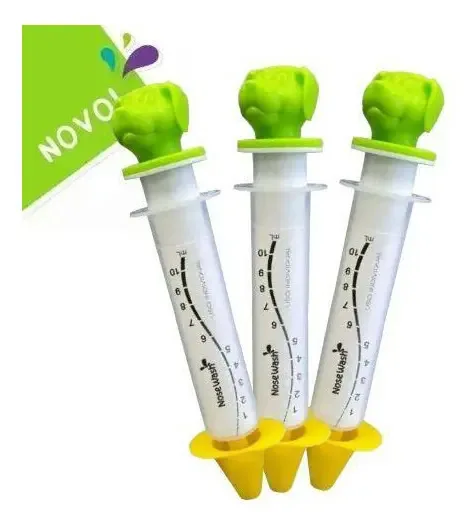 Kit 3 Uni Higienizador Lavagem Nasal Bebê E Criança Seringa