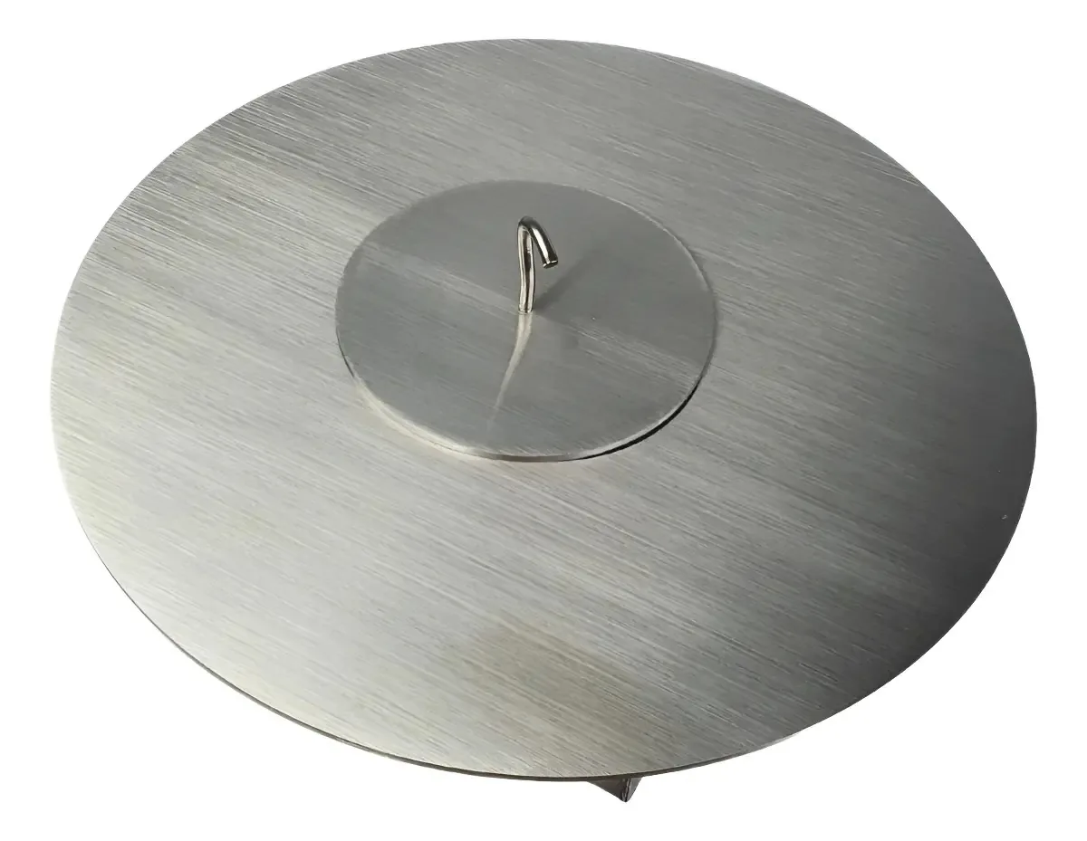 Queimador Redondo Ecológico Lareiras ecosul Inox 304 50cm 5L Cinza