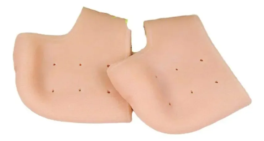 Palmilha VBT Silicone Gel Ortopédica Para Esporão Calcanhar Rosa-Claro
