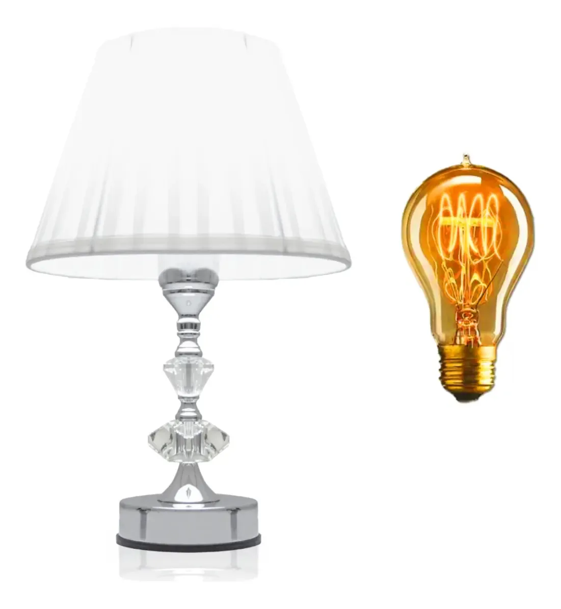 Abajur De Mesa Cristal Cupula Abajur Para Quarto 3 Toques Estrutura 337