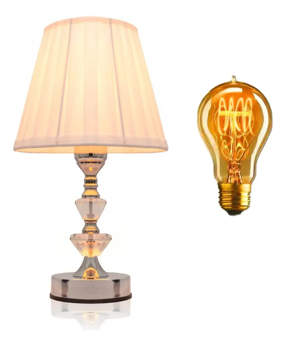 Abajur De Mesa Cristal Cupula Abajur Para Quarto 3 Toques Estrutura 334