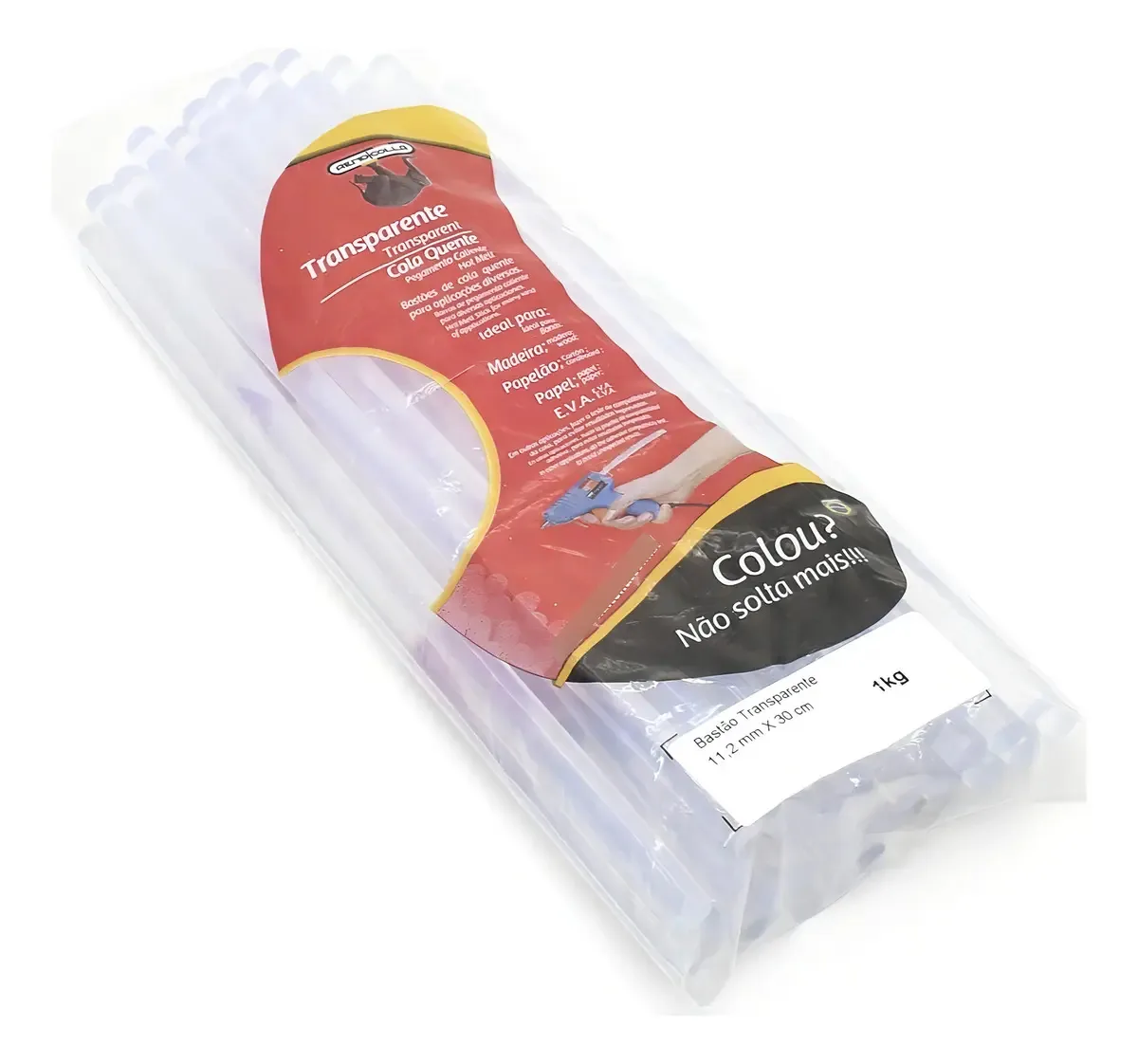 Bastão de Cola Quente Grosso Rendicolla 1Kg para Artesanato 30cm