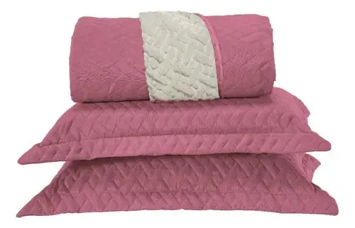 Cobertor Sherpa 03 Peças 240cm X 220cm Queen Matelado Macio