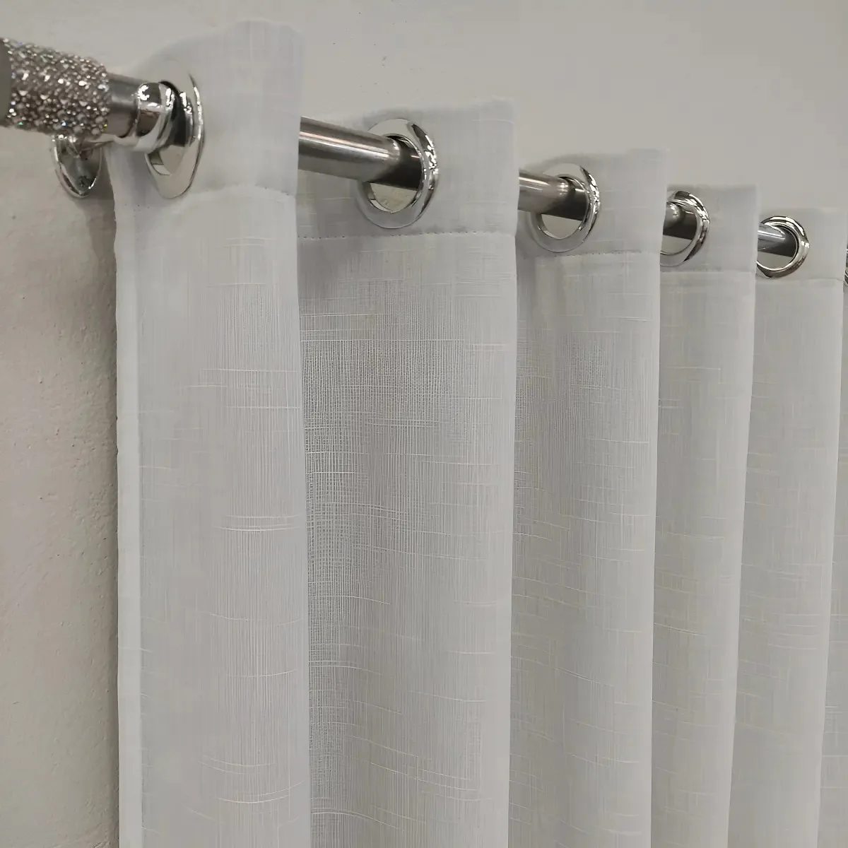 Cortina De Gaze Linho Com Forro Blackout 100% Luxo 4,00x2,70 Cor Gaze Linho Branco Com Blackout