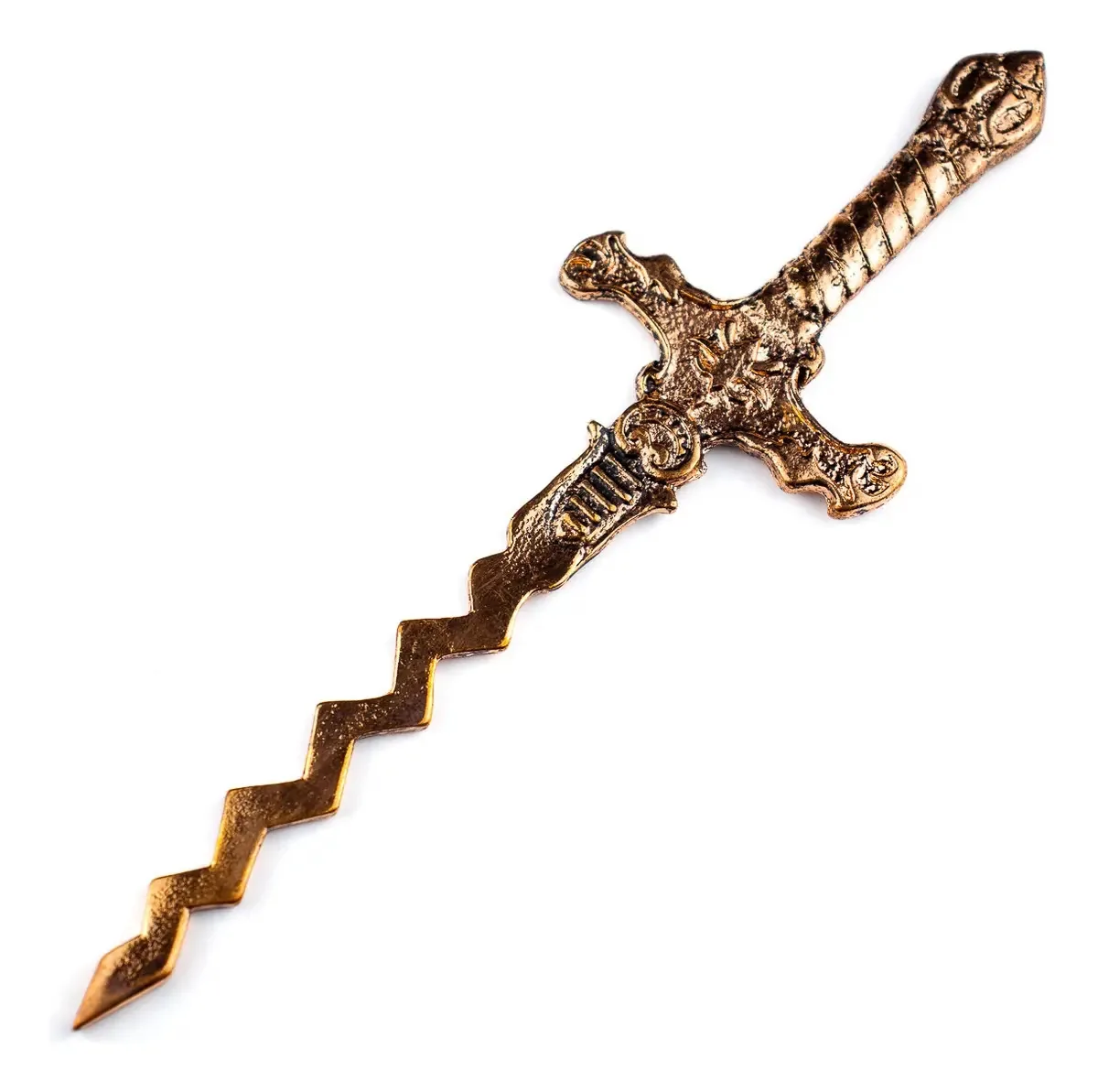 Adaga Metal Iansã Cobre Envelhecido 16,5 Cm- Selecione A Cor Cabo Pedra Amarela