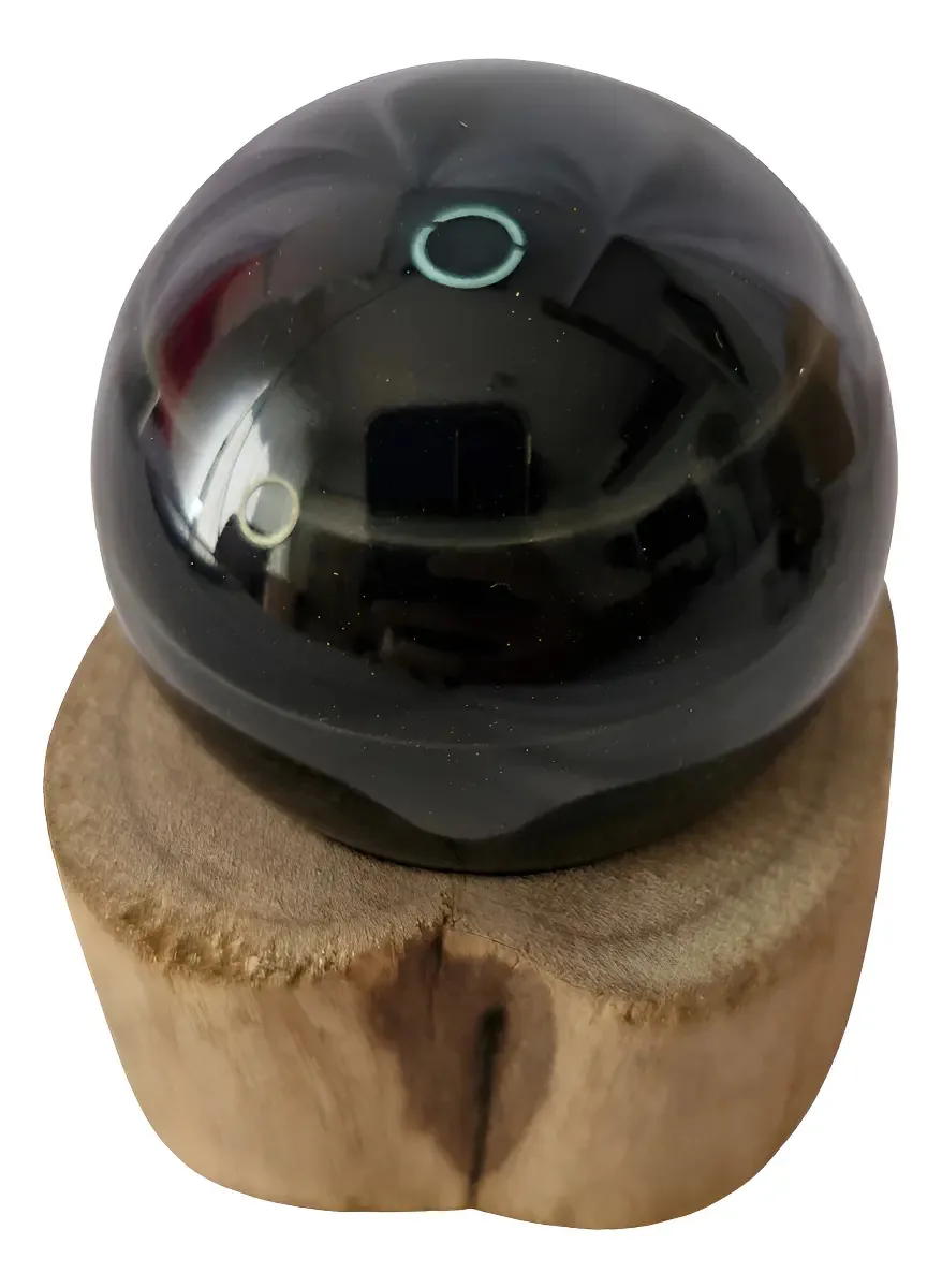 Esfera De Pedra Obsidiana Negra Natural Decoração