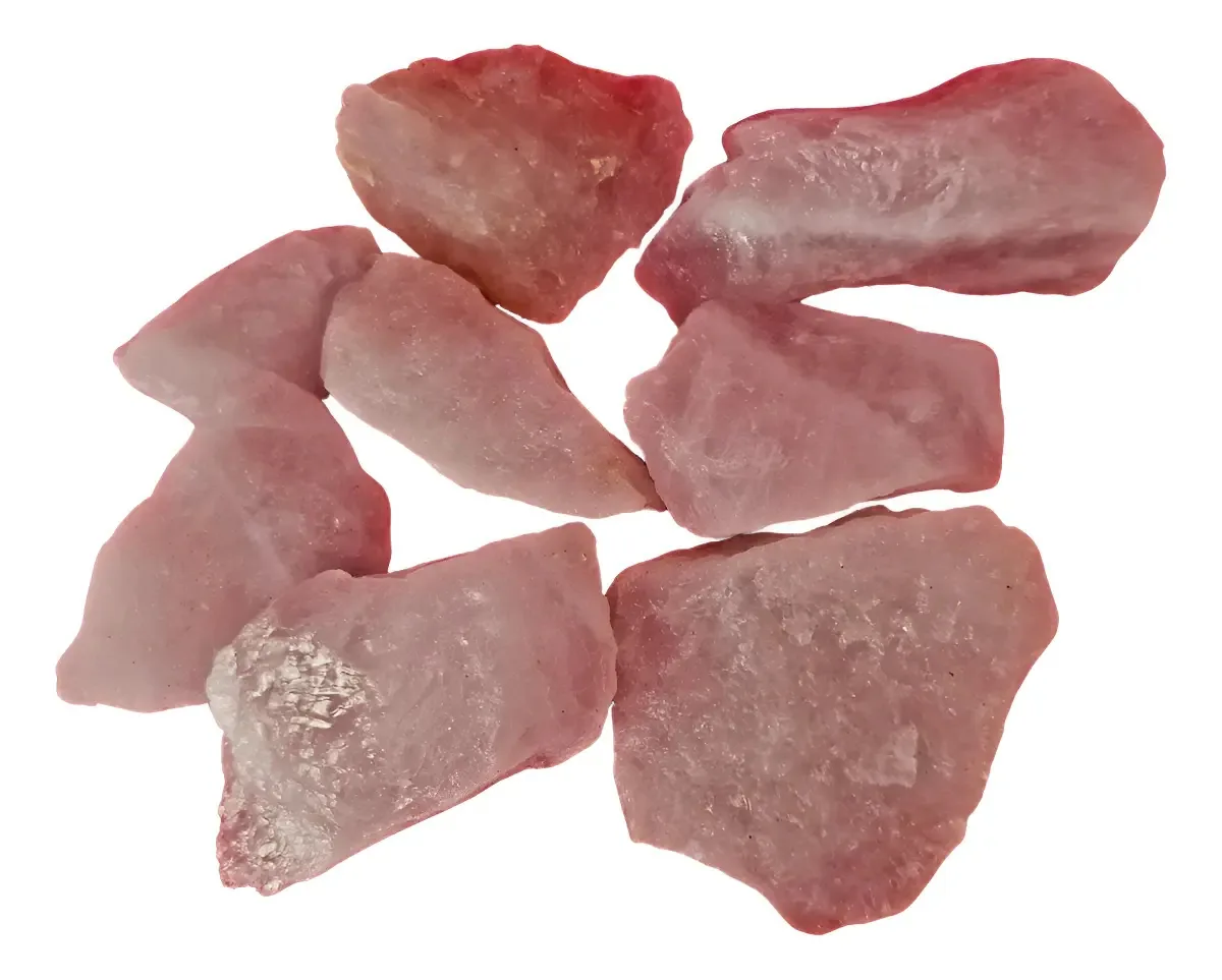 Pedra Natural Quartzo Rosa Bruto 1 Kilo