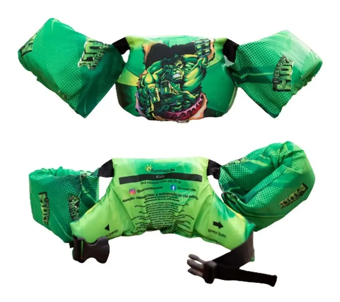Boia Colete Infantil Salva Vidas Menino Hulk
