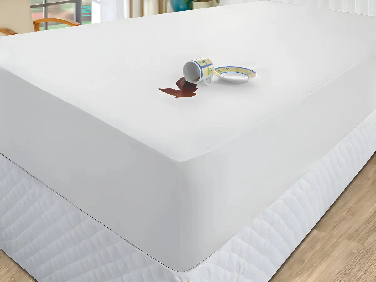 Pack 4 Capas Protetoras de Colchão Impermeável King, Branco Liso