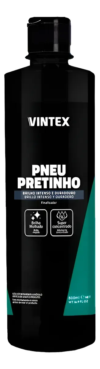 Finalizador Pneu Pretinho Vintex Brilho Intenso - 500ml Preto