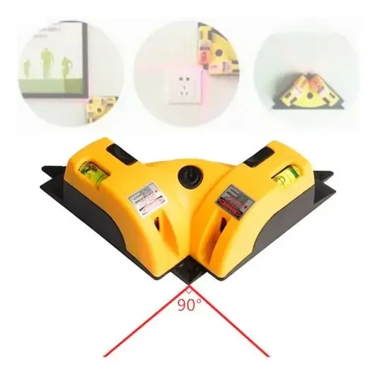 Nível Laser Multiuso HDL para Pisos e Azulejos, 2 Linhas de 90° Amarelo