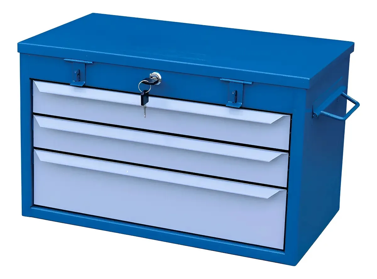 Caixa Gabinete Azul Com 3 Gavetas - Fercar