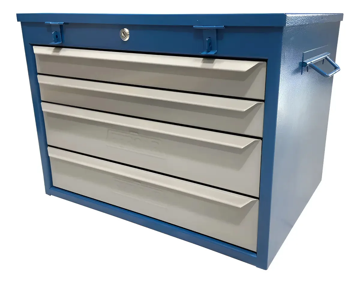 Caixa Gabinete Com 4 Gavetas Azul G4az Fercar