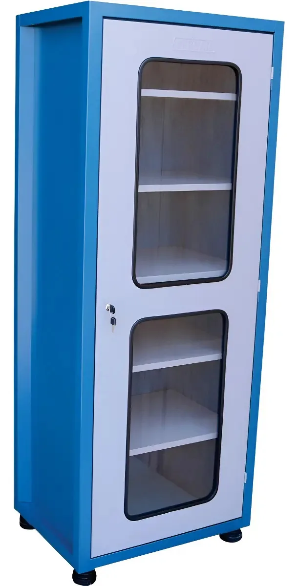 Armário P/ Ferramentas Com Visor Vidro 5 Prateleiras Fercar Azul