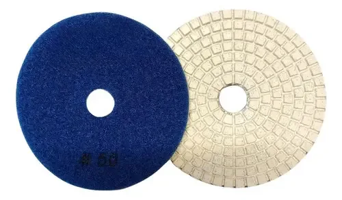 Disco Para Polimento Flexível 100mm Grão 50 - Diamante Azul