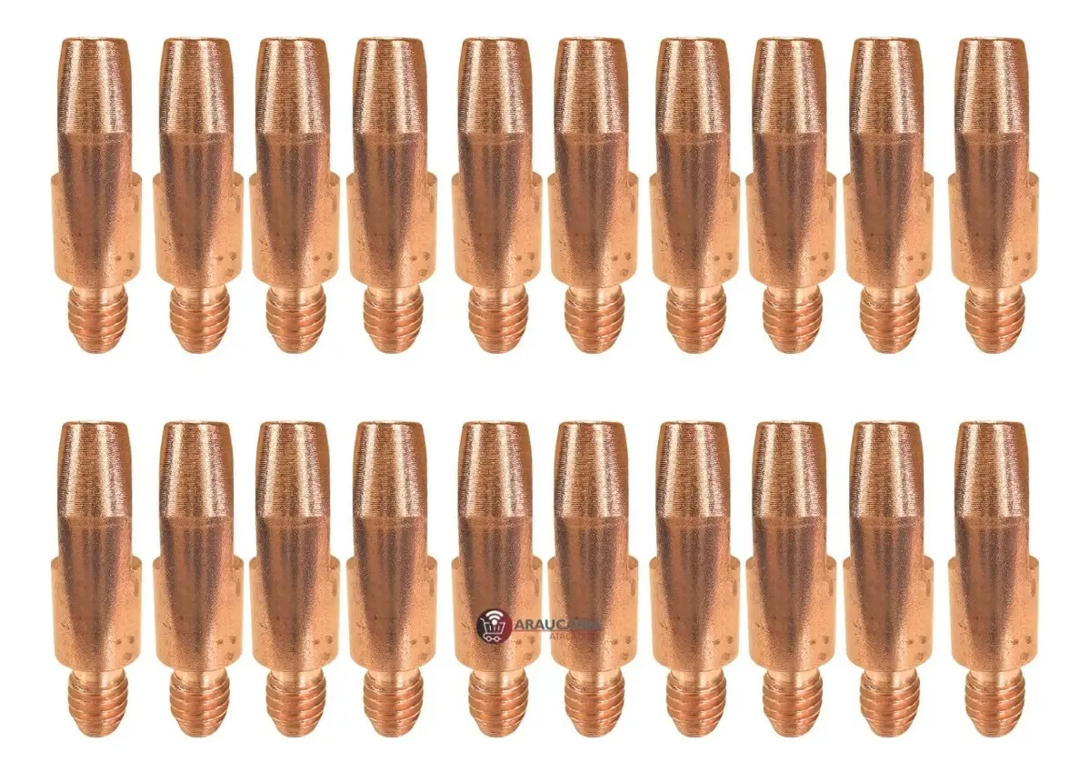 Kit 20 Bicos Contato 1mm M8x30 Lynus Tocha Mig 360 36ak Cobre