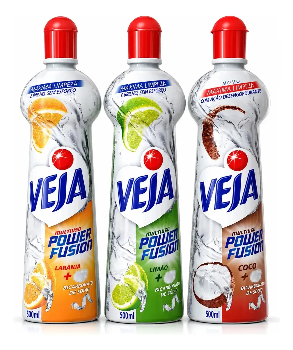 Pack 3 Limpadores Perfumados Multiuso para Cozinha e Banheiro 500 mL