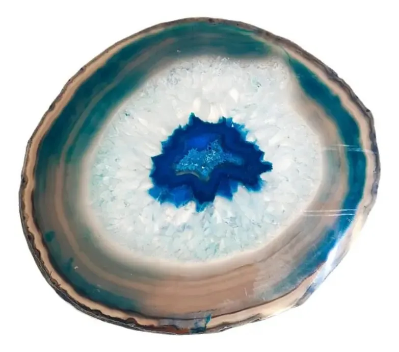 Suporte Ágata Azul Grande - 15x13cm - Natural Goiás