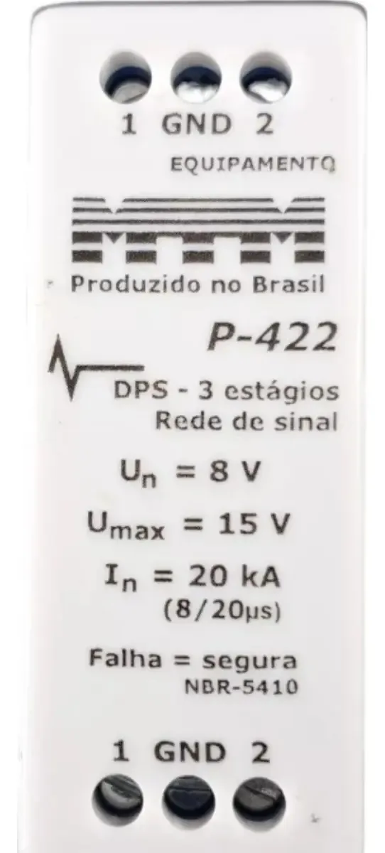 Protetor de Surto Híbrido MTM para Rede de Dados com Alarme