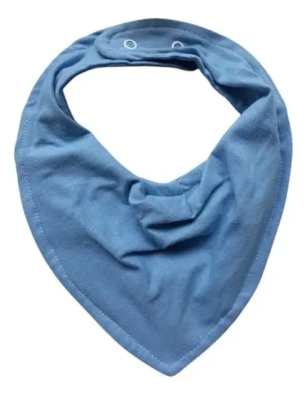 Kit 5 Babador Bandana Infantil Impermeável Bebe Babadores Cor Azul Bb