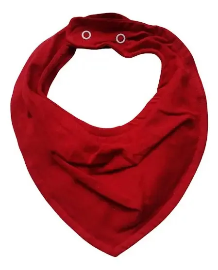 Kit 5 Babador Bandana Infantil Impermeável Bebe Babadores Cor Vermelho