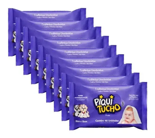 Kit 9 Lencos Umedecidos Piquitucho 48un