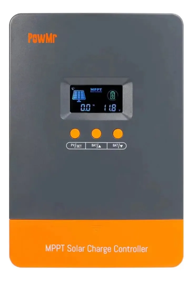 Controlador De Carga Mppt 100a Powmr 12/24/36/48 Cinza-escuro