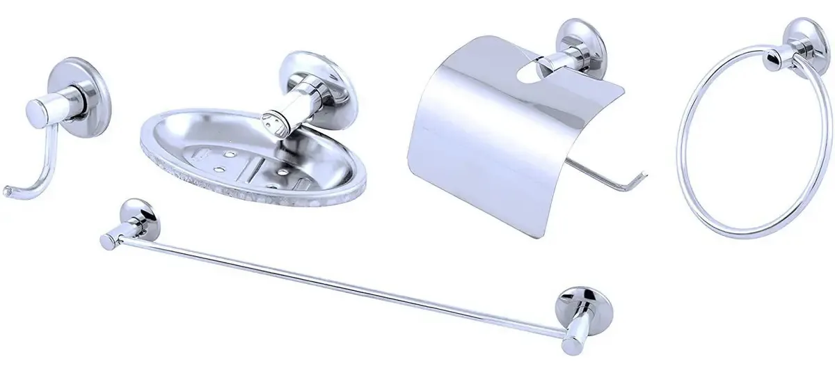Kit Acessórios Banheiro Júnior Bognar Metal 5 Peças