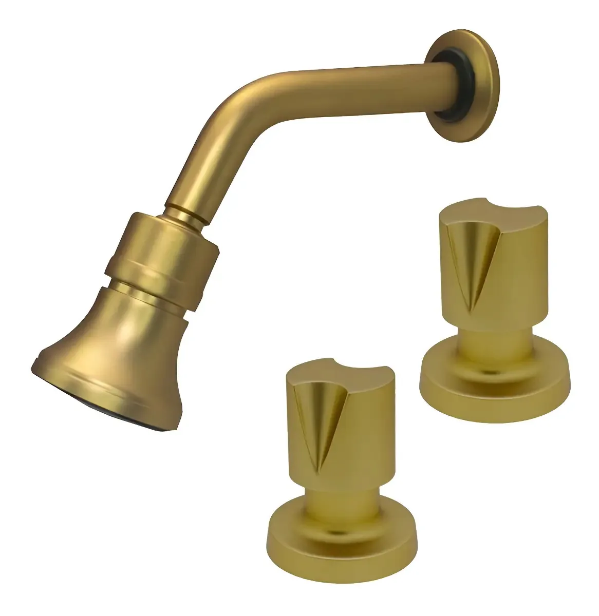 Kit Chuveiro Metal Articulado + 2 Acabamentos Dourado Deca Bognar