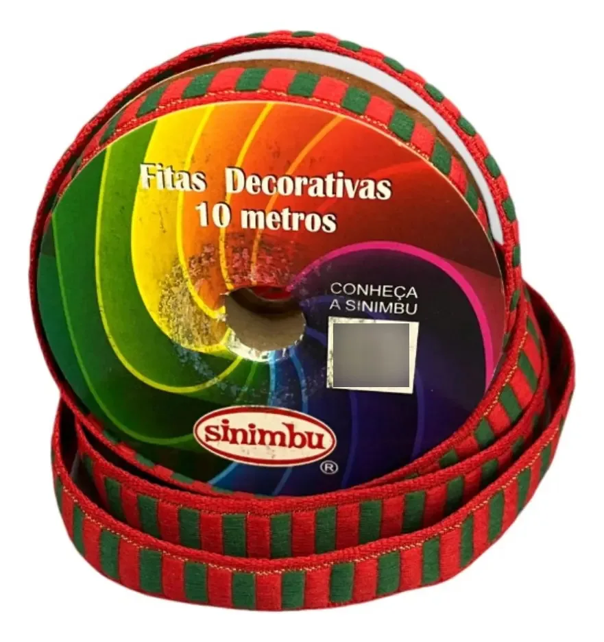 Fita de Natal Aramada Verde e Vermelha para Árvores e Artesanato