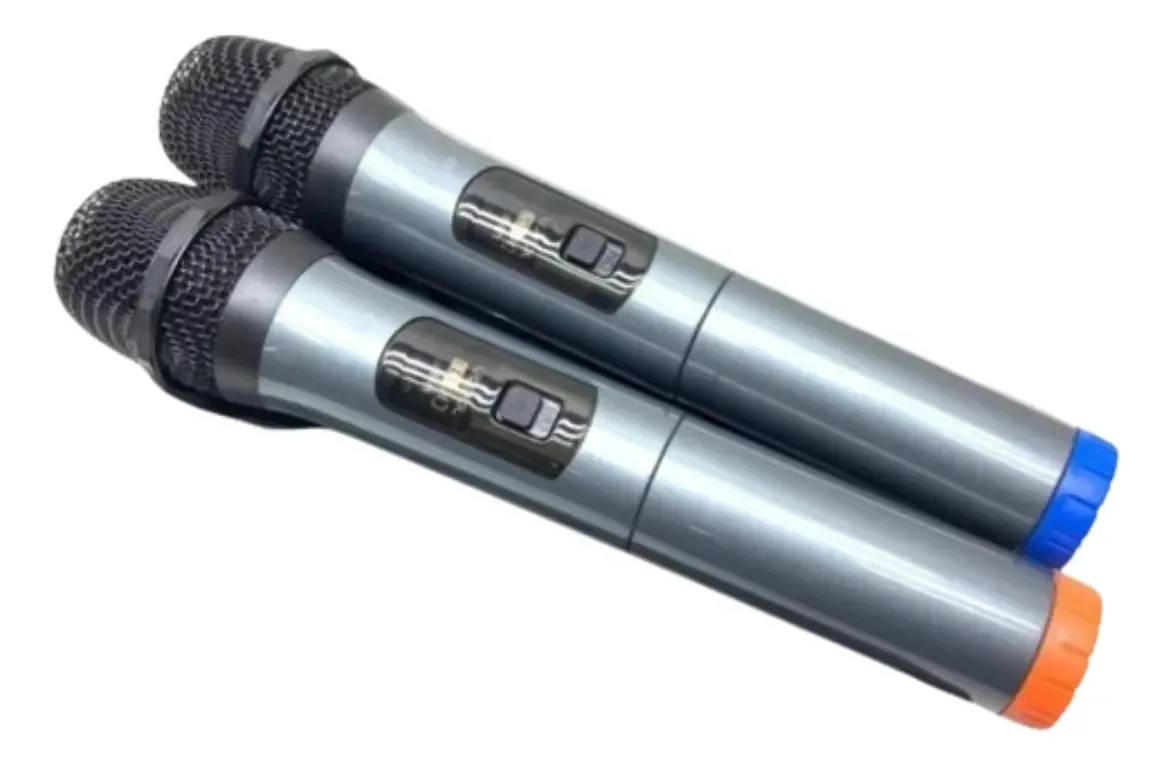 2 Microfones Digital S/fio Profissional Recarregável Wr-889